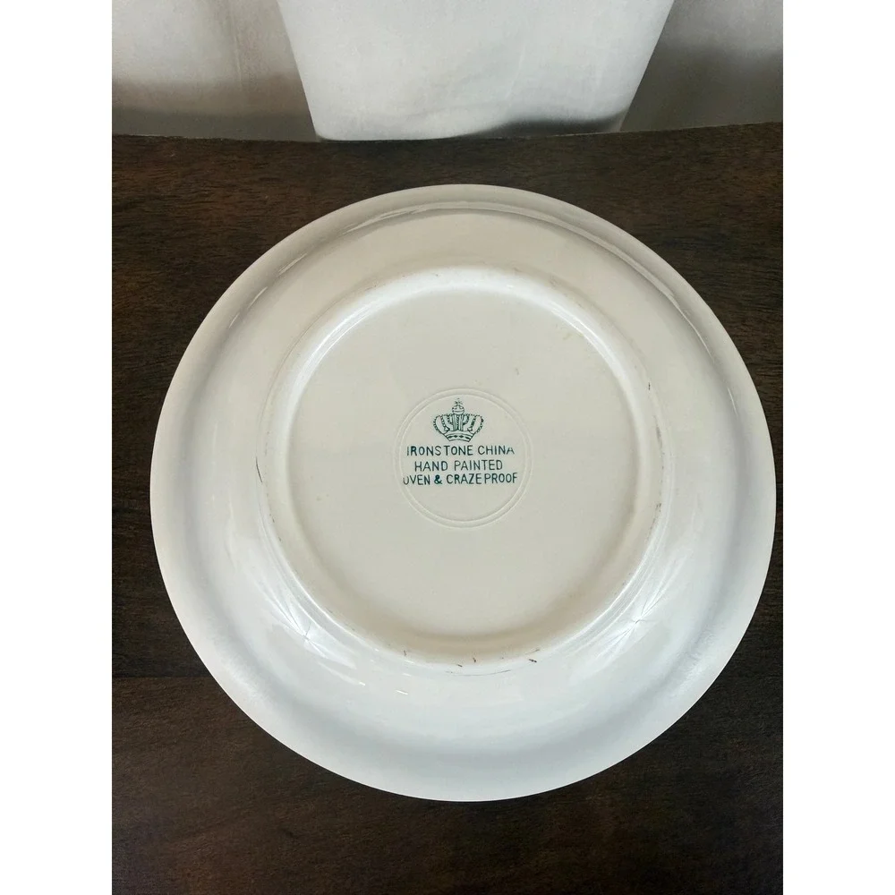 VTG‎ Ironstone Hand Painted Vegetables Large 10